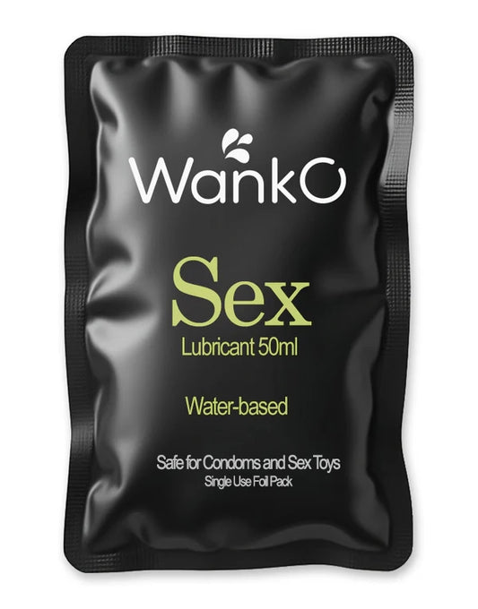 WankO Personal Lubricant - 50 Pack Single-Use Packets (0.17 fl oz/5ml)